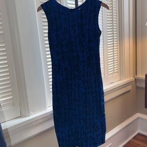 Milly Blue Sheath Midi Dress for Cocktail